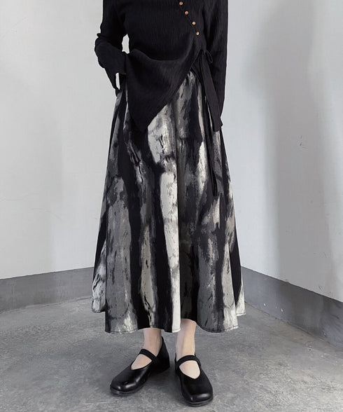 Blurred Print Skirt